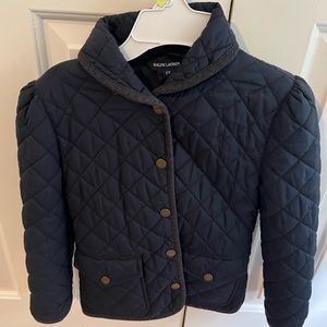 Ralph Lauren Navy Quilted Coat